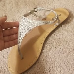 Silver Rhinestone Sandal